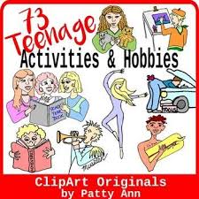 They let your child pursue an interest or a hobby, meet people and develop new skills. Clip Art 73 Teenage Hobbies Activities Variety In Color Black White Clip Art Teenager Activities Activities