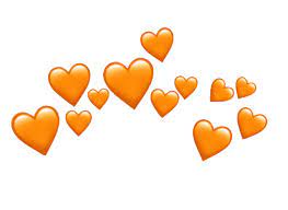 Heartcrown Orangeheart Emojicrown Emoji Heart Freetoedi Emoji Heart Emoji Yellow Heart