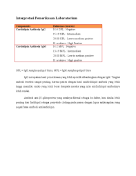 Jenis pemeriksaan hematologi antara lain: Interpretasi Hasil Lab Aps