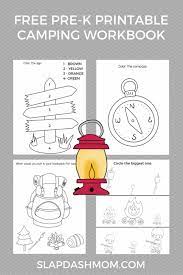 Summer camp activities for the kids to enjoy that include coloring pages, games, fun camp printables, camp journals, scavenger hunt and more. Free Preschool Camping Printables Slap Dash Mom