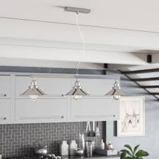6 x 13w e27 bulbs dimensions: Breakwater Bay Gravette 3 Light Kitchen Island Cone Pendant Reviews Wayfair