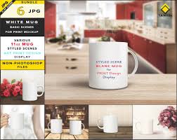 Blank White Coffee Mug Jpg Scene Bundle 7 Mug 11oz 6 Jpg Styled Scenes For Print Mockup Coffee Mug On Table Scenes B 11m 7 White Coffee Mugs Mugs Print Mockup