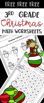 Free 3rd Grade Christmas Math Worksheets Comparing Fractions And Multiplication Products Of 5 Christmas Math Worksheets Christmas Worksheets Christmas Math
