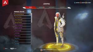 People have thier favorite weapons, people have thier favorite characters, but everyone uses the loot! Apex Legends Season 3 S New Character Crypto Every Legendary Epic And Rare Skin Gamespot