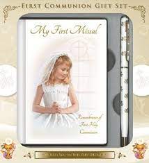 The most common girls communion gift material is metal. Girl First Holy Communion Gift Set