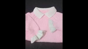 Orgu Gomlek Yaka Ve Firfirli Kol Yapimi Baby Knitting Knit Crochet Knitting