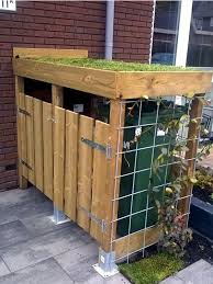 container ombouw met sedumdak opberg tuin tuin ideeen tuin