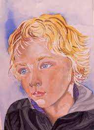 Finishing a watercolour painting