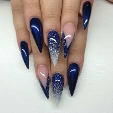 Black And Blue Nail Designs 2020 99 Best Chic Blue Nail Designs For 2020 Meetflyer Com In 2020 Blue Ombre Nails Navy Blue Nails Blue Nails