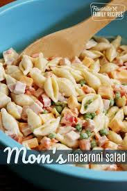 Mom S Traditional Macaroni Salad The Apple Cider Vinegar Is Definitely Noticeable But Is A Good Flavor I Used Ham Chees Pasta Dishes Macaroni Salad Recipes