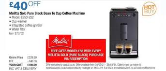 Delonghi coffee machine bean to cup costco pharmacy drug pricing. Melitta Solo Pure Black Bean To Cup Coffee Machine Offer At Costco