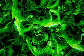 Find sugar skulls, black and white skulls, cross bones, reflective skulls. Blue Burning Skulls Skully Vamp Small Burning Skulls Green And Black Skull 1100x729 Download Hd Wallpaper Wallpapertip