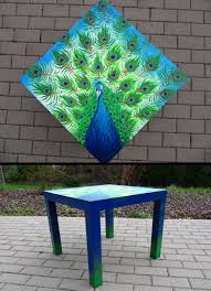 Peacock Table Peacock Painting Peacock Art Art Painting