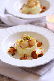 Saint Jacques Au Beurre De Clementines Girolles Et Puree De Panais Puree De Panais Recette Saint Jacques Recette