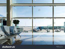 Airport Terminal People Going To Airplane In Background Background Episode Backgrounds Anime Background