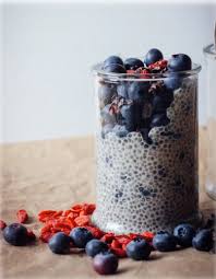 Brain Fuel For Dessert Vanilla Blueberry Chia Seed Pudding Chiaseedpudding Brain Fuel For Dessert Vanilla Blu Chia Seed Pudding Recipes Dried Goji Berries
