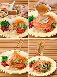 Chinese new year hampers are best for personal clients, close friends and siblings. Yu Sheng Recipe Yee Sang Recipe Lo Hei Chinese New Year Dishes Yee Sang Recipe Chinese Cooking Recipes