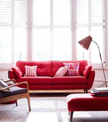 Mid 20th Century Designs Are Still Popular Zinc S Bright Red Sofa Handmade In The Uk Part Red Leather Sofa Living Room Sitting Room Decor Living Room Red