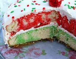 It is the perfect cake to celebrate the 4th for christmas, you could use cherry or lime, and sprinkle the top with some green sprinkles. Vintage Christmas Poke Cake Favesouthernrecipes Com
