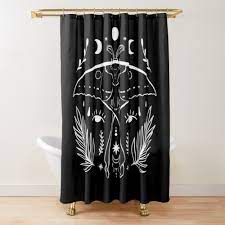 Black Moth Shower Curtain By Trajeado14 Shower Curtain Curtains Black Curtains