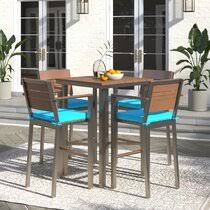 1 table and 4 chairs. Bar Height Outdoor Dining Sets Joss Main