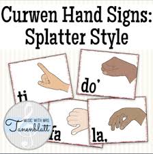 curwen hand signs splatter style