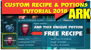 Ark Custom Recipe How To Free Recipe Potion To Boost Stats Youtube