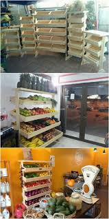 Here Is A Pallet Fruit Rack Idea That Is So Pleasing Surprise For The Food Business Start Up Holders If Pallet Crafts Diy Rack Design Pallet Furniture Outdoor