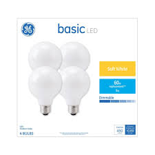 In stock at store today Ge Basic 60 Watt Eq G25 Soft White Globe Light Bulb 4 Pack In The Decorative Light Bulbs Department At Lowes Com