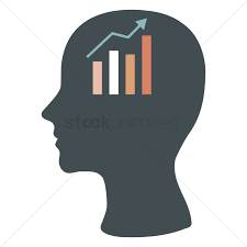 Human Head Silhouette With Business Growth Chart Vector