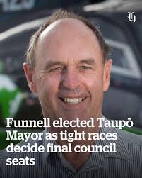 John Funnell has been elected Taupō Mayor, while just a handful of votes  separate some ward councillors from those who have missed out. 👇