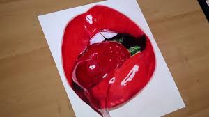 Drawing Realistic Cherry Red Lips Youtube How to draw lemon fruit.