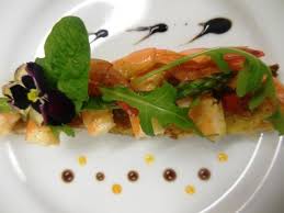 Crevettes Marines Asperge Vert Mangue Agrumes Restaurant Bk Montagnac Par Annett B Food Reporter Asperge