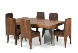 Solid natural beech, matt finish. Aura Contemporary Walnut Floating Dining Table