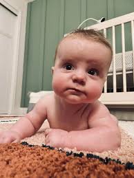 David seems to be listening to my points for why he needs to nap but he  doesn't seem to be buying my arguments.