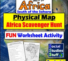 Africa Physical Map Worksheet Landforms Scavenger Hunt Distance Learning In 2020 Geography Lessons Map Worksheets Africa Lesson Plans
