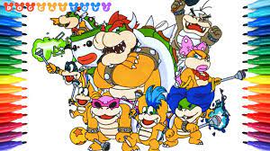 How to draw super mario bros., larry koopa of koopalings #180 drawing coloring pages videos for kidsplease subscribe🤗 : How To Draw Super Mario Bros Bowser Koopalings 226 Drawing Coloring Pages Videos For Kids Youtube