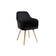 Il y a des chaises pour tous les goûts et toutes les occasions ! Vente Unique Chaise Avec Accoudoirs Eleana Velours Metal Effet Bois Noir Chaises Rue Du Commerce