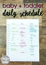 My Stay At Home Infant And Toddler Schedule Cando Kiddo