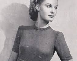 Modèle de tricot de pull Joan Fair Isle des années 40