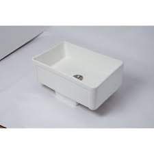 30 inch white porcelain single bowl