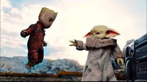 Baby Yoda Meets Baby Groot Youtube