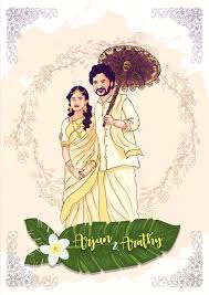 This card captures the vibrance and elegant beauty of a traditional tamil brahmin wedding. South Indian Mallu Wedding Invitation Card Cover Design On Behance