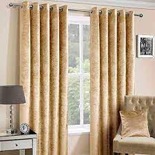 From ready made blackout curtains to voiles, dress your home in style with curtains from our range. Homescapes Mustard Gold Crushed Velvet Lined Curtain Pair 90 X 72 Inch Drop 228 X 182 Cm Luxury Heavy Weight Contemporary Ochre Eyelet Curtains Amazon Co Uk Home Kitchen