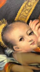 Virgen de la Leche, de Melchor Pérez de Olguin ( Réplica) , Artista:  Antonio Mamani Churata 🇮🇩🇵🇱