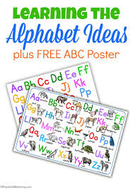 200 printable alphabet activity worksheets, flash cards, posters and more for . Learning The Alphabet Ideas Plus Free Abc Poster