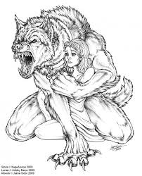 Generally, they all appear the same: Fantasy Mythology Werewolf Coloring Pages
