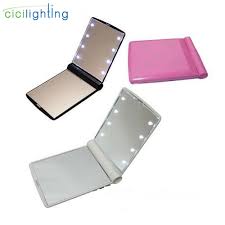 A lighted vanity mirror table is on every pretty much every girl's wish list for their bedroom or closet. Portable Led Light Makeup Mirror Vanity Lights Compact Make Up Pocket Mirrors Vanity Cosmetic Hand Folding Led Mirror Lamp Buy At The Price Of 3 99 In Aliexpress Com Imall Com