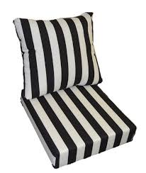 Black White Stripe Cushion For Outdoor Deep Seat Furniture Chair Choose Size Deep Seating Furniture Outdoor Seat Cushions Outdoor Chair Cushions