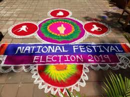 Outside every polling station, several hundreds of men and women were gathered, sitting quietly on the ground with their backs turned against the polling station. Indian Election 2019 To Lure Women Pink Voting Booths With Childcare Quartz India